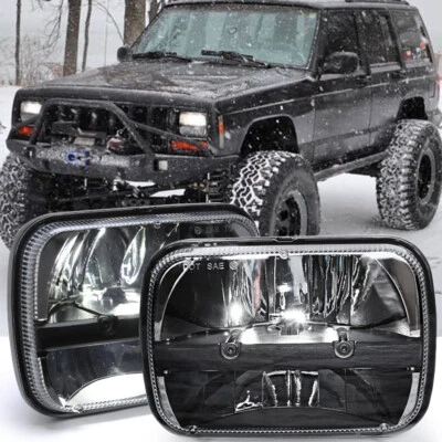 Faros LED H4 2x7 7x6"" para Jeep Wrangler YJ 1986-95 Cherokee XJ 84-2001 Foto 1 de 4
