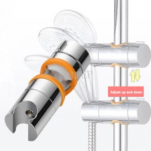 Adjustable Bathroom Shower Riser Rail Head Holder Hose Slider Clamp Bracket UK - Picture 1 of 9