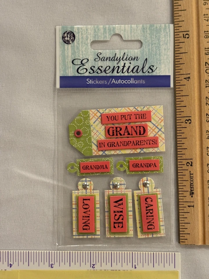Новый Sanylion Essentials бабушки и дедушки ярлыки размерные наклейки PESM81 - Изображение 1 из 1