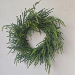 45cm Green Artificial Spruce Pine Wreath Base Christmas Door Garland Decoration - Picture 1 of 6