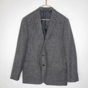 J CREW Ludlow x Moon Gray Sz 44R Herringbone Wool Blazer Jacket Tweed Old Money - Picture 1 of 15