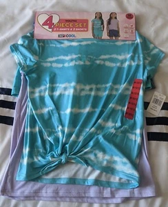 32 Degree Youth 4 Piece Girls Set | 2 T-Shirts & 2 Shorts | M-10/12 - Picture 1 of 2