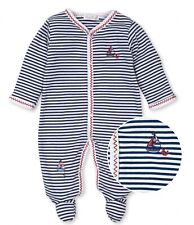 Kissy Kissy Pima Cotton Baby Footie Sleeper With Snaps Nautical Stripe 9 Months