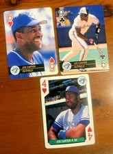(3 cards) 1990's MLB Playing Cards*STARS/Aces*FREE SHIP!! Joe CARTER*Very Rare! 