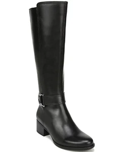 NATURALIZER Kelso Black Leather Boots Womens 9M - Picture 1 of 17