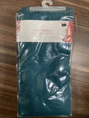 Four Pack Dinner Napkins 20 X 20 Green  Machine Wash Target Brand 2006 - Image 1 of 4