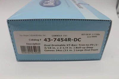 New! One Box of 10 NU-HOPE 43-7454R-DC Oval Drainable Deep Convex Ostomy Pouches Foto 1 de 4