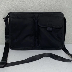 Vera Bradley Recycled Cotton ReImagined Crossbody Utility Bag Purse Black - Picture 1 of 9