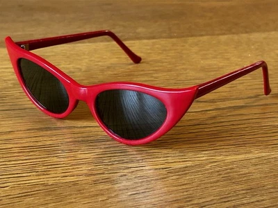 Vintage 50s 60s Mod Red Cat Eye Sunglasses - made in Korea - Image 1 of 4