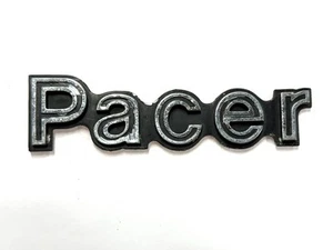 1975-80 AMC PACER GLOVE BOX EMBLEM BADGE SCRIPT USED - Picture 1 of 6