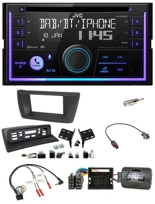 JVC Lenkrad USB 2DIN DAB Bluetooth CD Autoradio für BMW X3 E83 2004-2010 mittig - Bild 1 von 4
