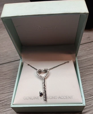 Дизайнерский вдохновленный ключ к вашему сердцу серебряного тона подвеска и ожерелье 19» - Изображение 1 из 4