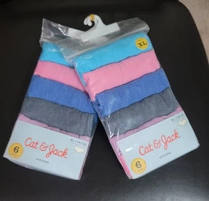 Cat & Jack Girl's Hipster Underwear 6 Pack Times 2. 12 Total Pairs Size XL 14/16 - Picture 1 of 2
