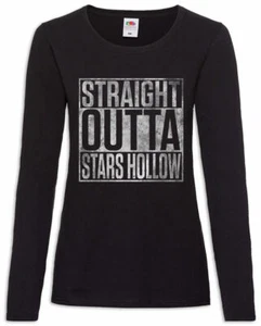 Straight Outta Stars Hollow Damen Langarm T-Shirt Gilmore Symbol Logo Girls - Picture 1 of 1