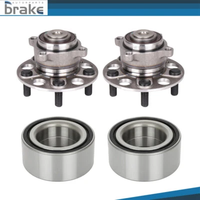 4 Front Rear Wheel Bearing & Wheel Hub Bearing For Acura Tl 2009-2013 2014 FWD - Image 1 of 4