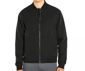Banana Republic Mens Black ,Blue Zip Bomber Jacket Long Sleeve Size Med LG NWT - Picture 1 of 7