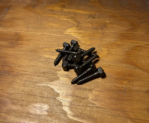 Wood Screws Pyramid Square Head Steel Black Oxide # 6 X 3/4” Cover
