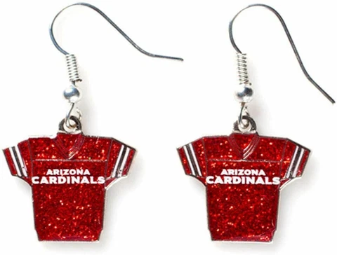 Arizona Cardinals Team Jersey Glitter Earrings Red Cover