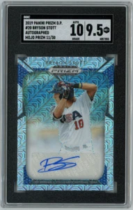 2019 Panini Prizm Draft Pick Auto Mojo Prizm /30 Bryson Stott SGC 9.5 w 10 Auto - Bild 1 von 2