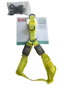 Boots & Barkley LED Wiederaufladbares Hundegeschirr Vibrant Green Gr. Medium - Neu mit Etikett - 947 - Bild 1 von 5