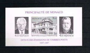 Monaco 1987 Block 37 B UNGEZAHNT postfrisch - Picture 1 of 2