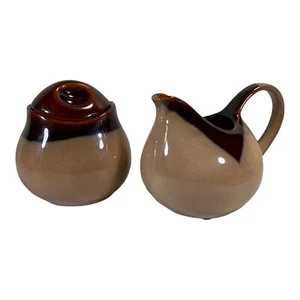 Sango Milchkännchen und überzogene Zuckerschüssel Set Nova braun Mid Century Retro Steinzeug - Bild 1 von 14