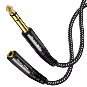 6.35Mm to 3.5Mm Headphones Adapter Cable 1 Ft, TRS 1/4" Male to 1/8" Female Ster - Picture 1 of 12