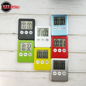 Magnetic Kitchen Timer Digital Cooking Baking LCD Count down up Loud Alarm Count - Picture 1 of 19