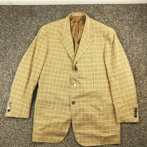 Sartoria Partenopea Sport Coat Silk Wool Linen Checked Multicolor 46R - Picture 1 of 13