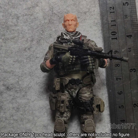 Unpainted 1/18 Night's King Man Head Sculpt Soldier Head For 3.75' Action Figure Cover