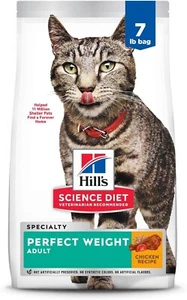 3.17kg Perfect Weight Dry Cat Food, Chicken, Adult, Healthy Weight Management - Picture 1 of 7