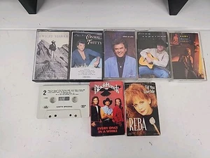 Lot 8 Country Cassettes Various Artists Good Condition Reba Conway Dwight ect - Picture 1 of 8