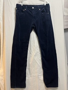 Levi's Mens 511 Slim Fit Size 34x32 Dark Blue Corduroy Pants 0010 - Picture 1 of 11