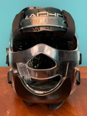 Equipo de cabeza acolchado Macho Martial Arts MMA Sparring con protector facial - pequeño, negro Foto 1 de 4