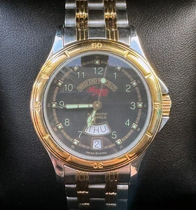 West End Watch Co. Sowar 2000 Vintage Swiss Automatico Giorno-Data Orologio da polso TOP - Foto 1 di 20