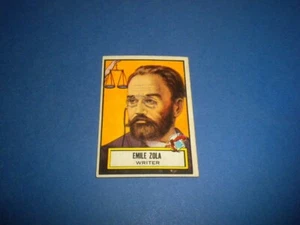 LOOK 'N SEE trading card #121 - EMILE ZOLA WRITER - T.C.G./TOPPS 1952 U.S.A. - Picture 1 of 4