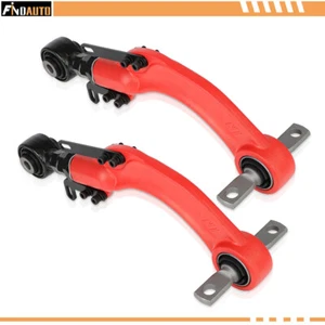 For 2006-2011 2012 2013 Honda Civic Red Adjustable Rear Control Camber Arms Kit - Picture 1 of 7