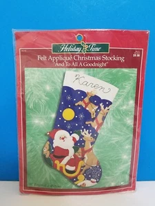 Holiday Time 84340 Weihnachtsstrumpf-Set aus Filz "Und allen eine gute Nacht" NEU - Bild 1 von 2