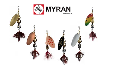 MYRAN Mira 2,4,5,7,10,15,20g Spinner Schweden Barsch Forelle Hecht Rapfen TOP