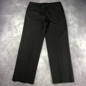 Canali Pants Mens 7 36x29.5 Black Wool Silk Preppy Tessuto Dress Slacks Trousers