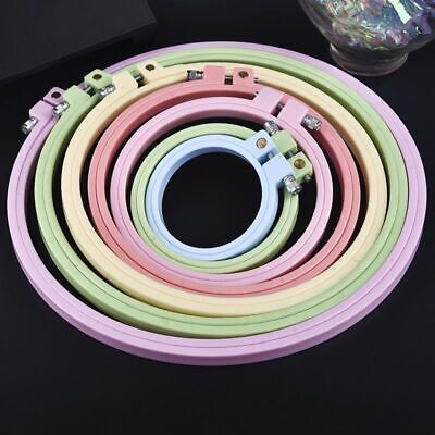 Plastic Embroidery Hoops - Diy Cross Stitch Needle Craft Tool Hoop Ring Frame • 28.23€
