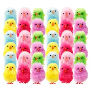 36PCS Easter Chicken Chicken Party Adornment Mini Chick Ornament (Colorful) - Picture 1 of 12