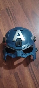 Marvel Captain America 2013 Light-Up Half Mask Helmet Steve Rogers Adjustable - Picture 1 of 2