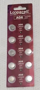 10 pcs of Watch Battery AG6 / LR920 / 371 - 1.5V - Picture 1 of 2