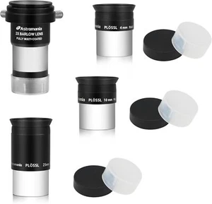 Astromania Multi Coated 1.25-Inch Plossl Eyepieces(4mm, 10mm, 25mm) with 2X - Picture 1 of 7