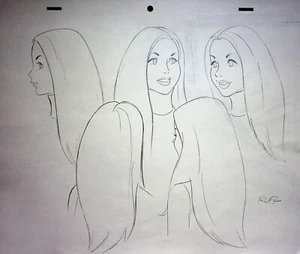 Butch Cassidy and The Sundance Kids 1979 Hand Drawn Animation Early Model Cel - Picture 1 of 2