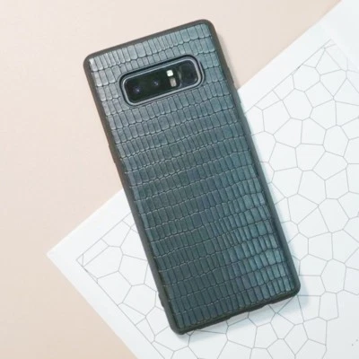 Funda para teléfono Samsung Note 8 imitación cocodrilo cuero vegano Foto 1 de 4