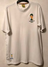 COPA DO MUNDO DA FIFA 2014 BRASIL FOOTBALL WORLD CUP WHITE T SHIRT BRAZIL MASCOT
