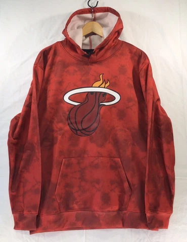 Miami Heat NBA Brand Long Sleeve Hoodie Pullover Sweater Size XL MSRP $75 Cover