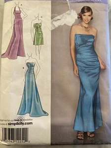 Simplicity 2252 Jessica McClintock neues ungeschnittenes Muster Größe D5 4,6,8,10,12 - Bild 1 von 4